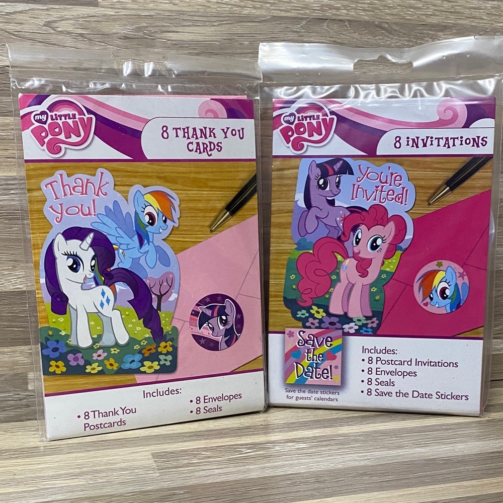 My Little Pony Thank You and Invitation Set party decorations